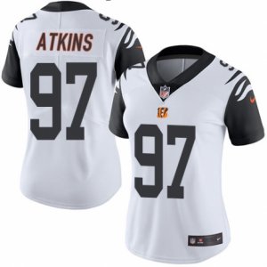 Women\'s Nike Cincinnati Bengals #97 Geno Atkins Limited White Rush NFL Jersey