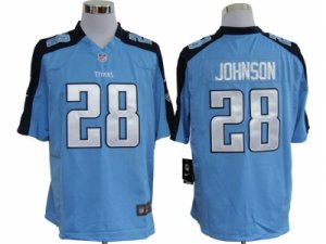 Nike NFL Tennessee Titans #28 Chris Johnson Blue Game Jerseys