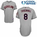 Men's Majestic Cleveland Indians #8 Lonnie Chisenhall Replica Grey Road Cool Base MLB Jersey