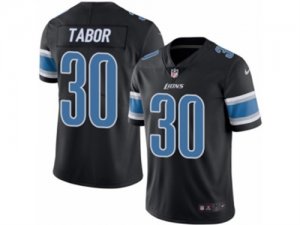 Mens Nike Detroit Lions #30 Teez Tabor Limited Black Rush NFL Jersey