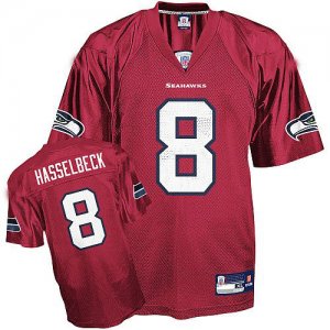 nfl seattle seahawks 8 hassel red[qb practice jersey]
