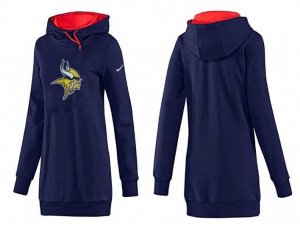 Women Minnesota Vikings Logo Pullover Hoodie-054