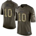 Mens Nike Kansas City Chiefs #10 Tyreek Hill Limited Green Salute to Service NFL Jersey