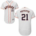 Men's Majestic Houston Astros #21 Andy Pettitte White Flexbase Authentic Collection MLB Jersey