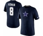 Troy Aikman Dallas Cowboys Nike Player Name & Number T-Shirt â€“ Blue