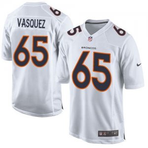 Nike Denver Broncos #65 Louis Vasquez White Men Stitched NFL Game Event Jersey