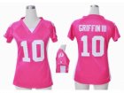 Nike Women Washington Redskins #10 Robert Griffin III pink jerseys[draft him ii top]