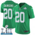 Nike Eagles #20 Brian Dawkins Green 2018 Super Bowl LII Vapor Untouchable Limited Jersey