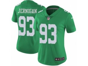 Women Nike Philadelphia Eagles #93 Timmy Jernigan Limited Green Rush NFL Jersey