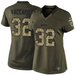 Women Nike New Orleans Saints #32 Kenny Vaccaro Green Salute to Service Jerseys