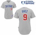 Mens Majestic Chicago Cubs #9 Javier Baez Replica Grey Road Cool Base MLB Jersey