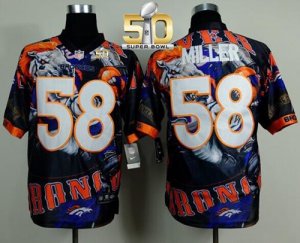 Nike Denver Broncos #58 Von Miller Team Color Super Bowl 50 Men Stitched NFL Elite Fanatical Jersey