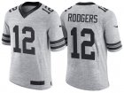 Nike Green Bay Packers #12 Aaron Rodgers 2016 Gridiron Gray II Mens NFL Limited Jersey