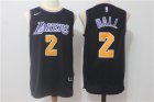 NEW Los Angeles Laker # 2 Lonzo Ball Black Nike Jersey