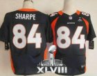 Nike Denver Broncos #84 Shannon Sharpe Navy Blue Alternate Super Bowl XLVIII NFL Elite Jersey