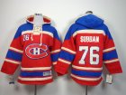 Youth nhl montreal canadiens #76 subban red-blue[pullover hooded sweatshirt]