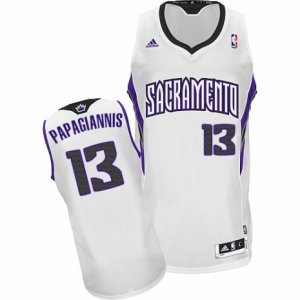 Mens Adidas Sacramento Kings #13 Georgios Papagiannis Swingman White Home NBA Jersey