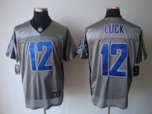 Nike NFL Indianapolis Colts #12 Andrew Luck Grey Shadow Jerseys