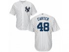 Mens Majestic New York Yankees #48 Chris Carter Replica White Home MLB Jersey