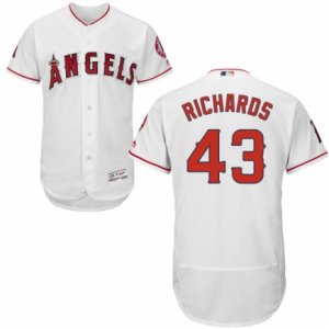Men\'s Majestic Los Angeles Angels of Anaheim #43 Garrett Richards White Flexbase Authentic Collection MLB Jersey
