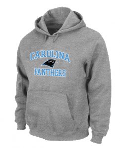 Carolina Panthers Heart & Soul Pullover Hoodie Grey