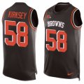 Mens Nike Cleveland Browns #58 Chris Kirksey Limited Brown Player Name & Number Tank Top NFL Jersey