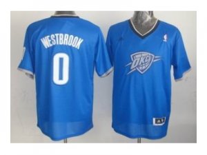 nba oklahoma city thunder #0 westbrook blue[2013 Christmas edition]