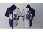 Nike women baltimore ravens #82 smith white-purple jerseys[Elite split]