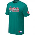 St. Louis Cardinals Green Nike Short Sleeve Practice T-Shirt