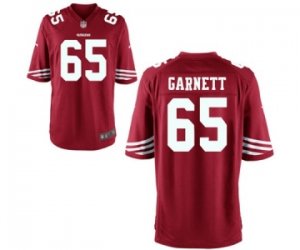 Men\'s Nike San Francisco 49ers #65 Joshua Garnett Game Red Team Color NFL Jersey