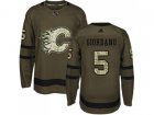 Youth Adidas Calgary Flames #5 Mark Giordano Green Salute to Service Stitched NHL Jersey