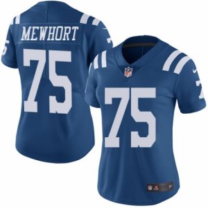 Women\'s Nike Indianapolis Colts #75 Jack Mewhort Limited Royal Blue Rush NFL Jersey