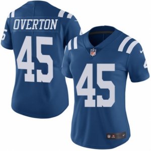 Women\'s Nike Indianapolis Colts #45 Matt Overton Limited Royal Blue Rush NFL Jersey