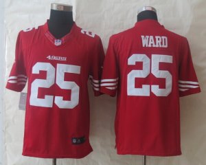 Nike San Francisco 49ers #25 Ward Red Jerseys(Limited)