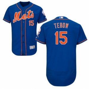 Mens Majestic New York Mets #15 Tim Tebow Royal Blue Flexbase Authentic Collection MLB Jersey