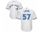 Youth Majestic Toronto Blue Jays #57 Mat Latos Authentic White Home MLB Jersey