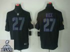 2013 Super Bowl XLVII NEW Baltimore Ravens 27 Ray Rice Black Jerseys(Impact Limited)