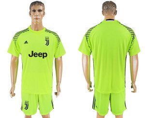 2017-18 Juventus Fluorescent Green Goalkeeper Soccer Jersey