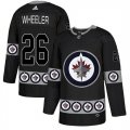 Winnipeg Jets #26 Blake Wheeler Black Team Logos Fashion Adidas Jersey