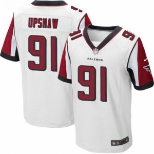 Mens Nike Atlanta Falcons #91 Courtney Upshaw Elite White NFL Jersey