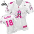 2014 super bowl xlvii nike women nfl jerseys denver broncos #18 manning white[breast cancer awareness fashion]