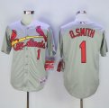 MLB Men St. Louis Cardinals #1 Ozzie Smith Grey Cool Base Stitched Jersey