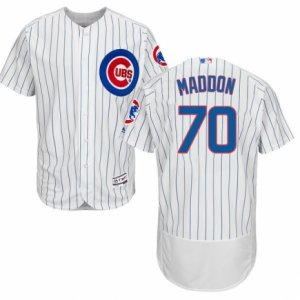 Men\'s Majestic Chicago Cubs #70 Joe Maddon White Flexbase Authentic Collection MLB Jersey