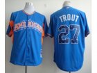 mlb 2013 all star jerseys los angeles angels #27 mike trout blue