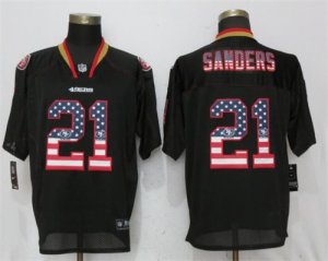 Nike 49ers #21 Deion Sanders Black USA Fashion Elite Jersey