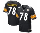 Nike Pittsburgh Steelers #78 Alejandro Villanueva Elite Black Team Color NFL Jersey