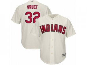 Youth Majestic Cleveland Indians #32 Jay Bruce Authentic Cream Alternate 2 Cool Base MLB Jersey