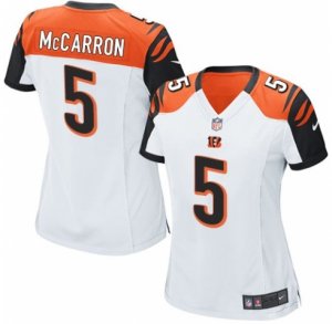 Womens Nike Cincinnati Bengals #5 AJ McCarron Game White NFL Jersey