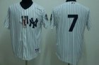 mlb new york yankees #7 mantle white(2009 logo)