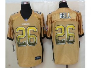 nike nfl jerseys pittsburgh steelers #26 bell gold[Elite drift fashion][bell]